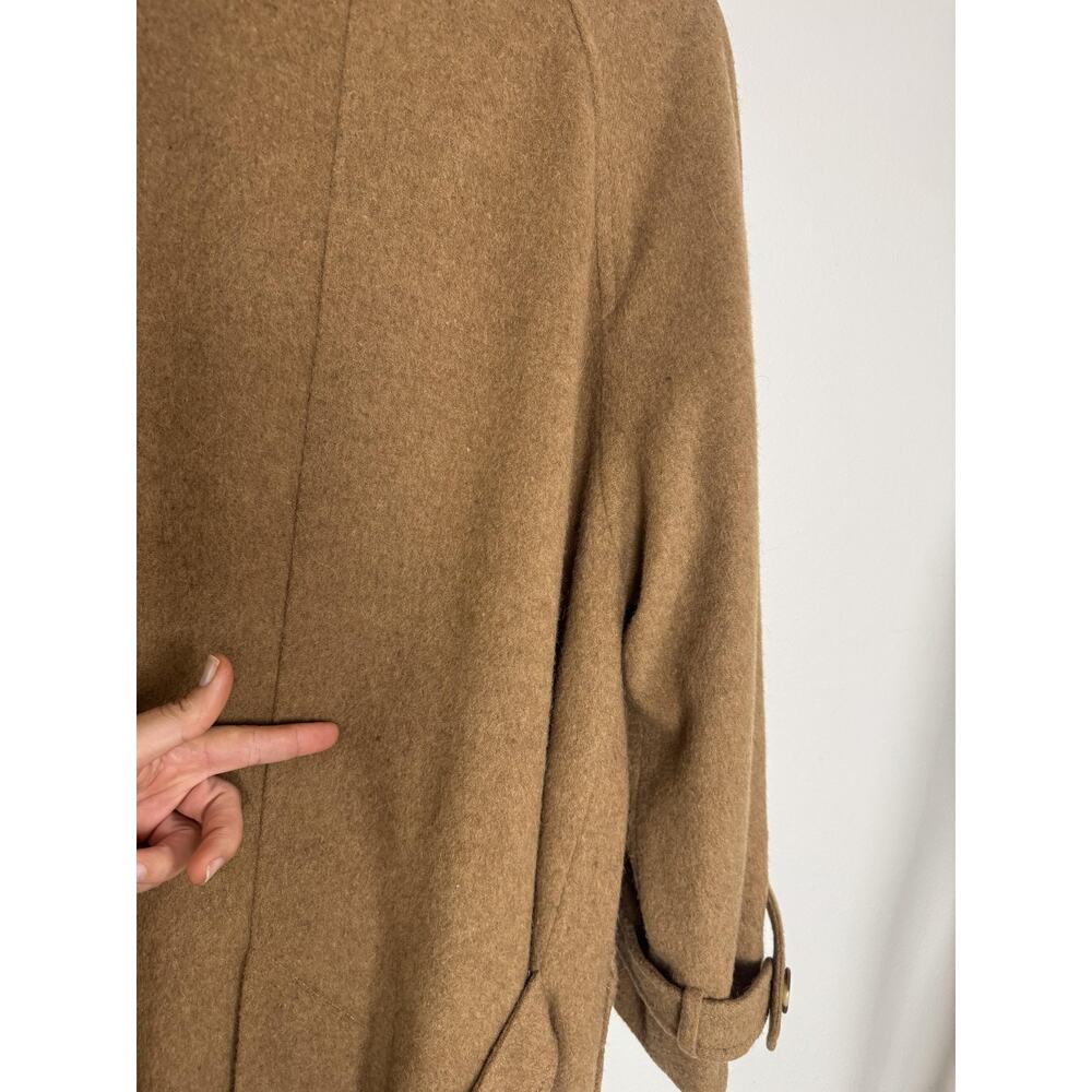 Pendleton Coat Womens L/XL Camel Brown Swing A-Line Brushed Wool Fuzzy Vintage - Picture 16 of 16